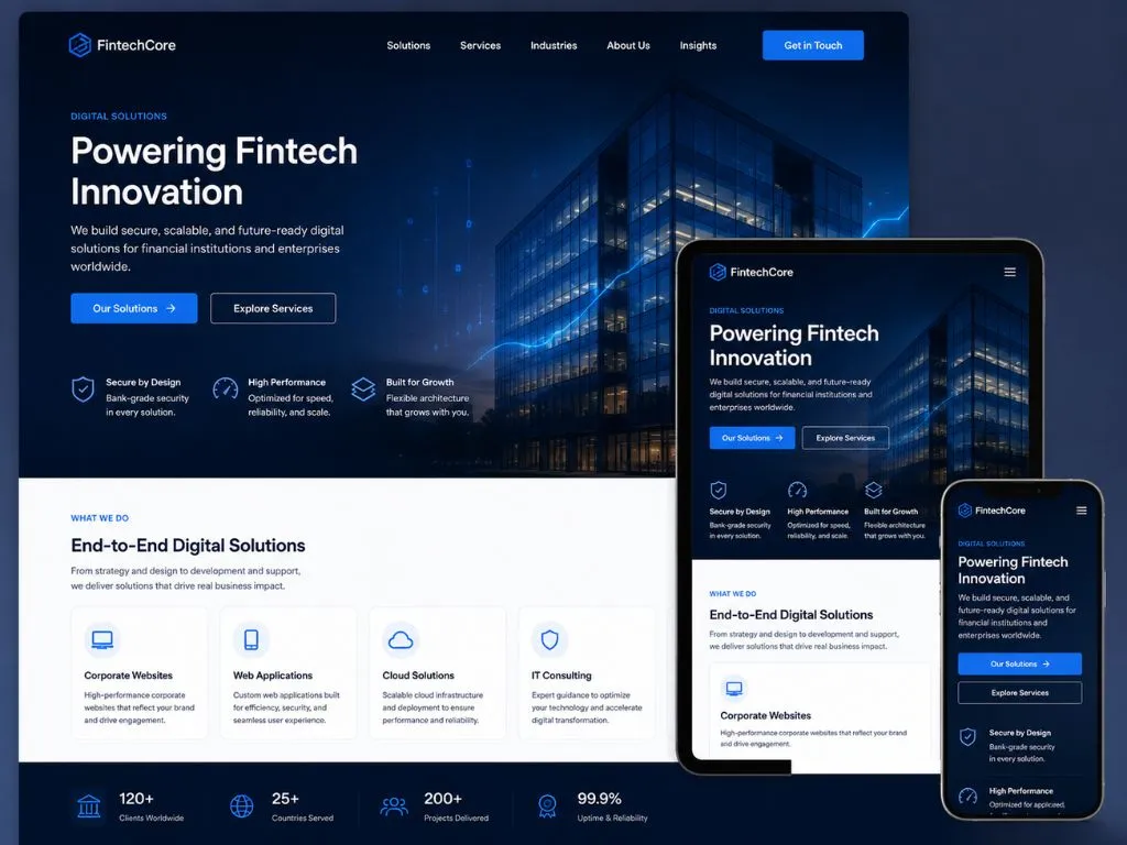 Corporate Website Interfaces